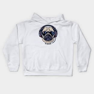 Cool Dogs - Sounds and Shade - Pug Kids Hoodie